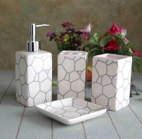 Set da bagno in ceramica (4 pezzi) –